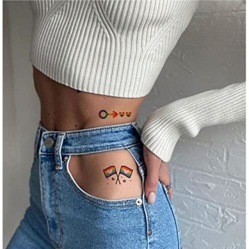 Hohamn Rainbow Temporary Tattoos for Fun Pride Celebrations