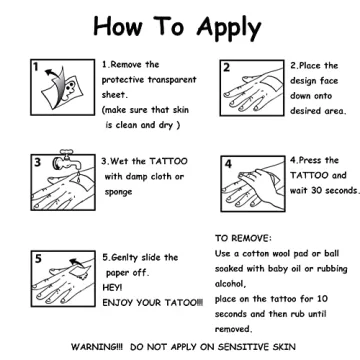 Hohamn Rainbow Temporary Tattoos for Fun Pride Celebrations