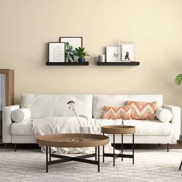 Boswillon Floating Shelves Wall Mounted Set of 2, Modern Black Wall Shelves for Storage with Lip, Display Picture Ledge Shelf for Wall Decor Bedroom Living Room Bathroom Kitchen