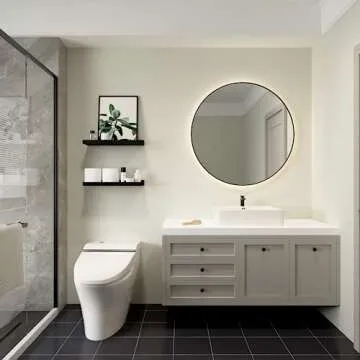 Boswillon Floating Shelves Wall Mounted Set of 2, Modern Black Wall Shelves for Storage with Lip, Display Picture Ledge Shelf for Wall Decor Bedroom Living Room Bathroom Kitchen