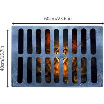 Sioiyarb 3D Illusion Clown Halloween Doormat for Home