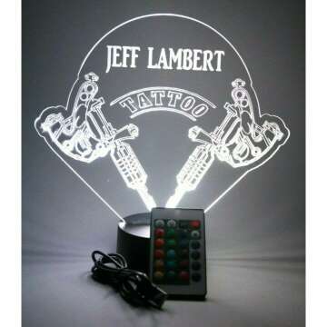 Personalized LED Night Light for Tattoo Lovers