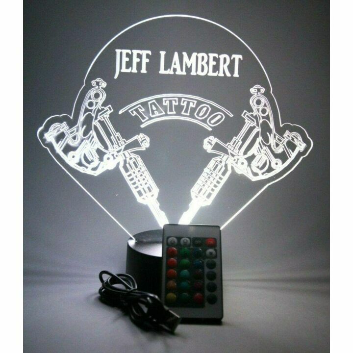 Personalized LED Night Light for Tattoo Lovers