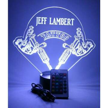 Personalized LED Night Light for Tattoo Lovers