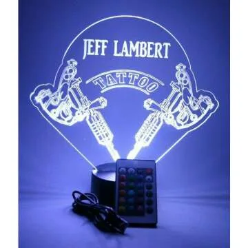 Personalized LED Night Light for Tattoo Lovers