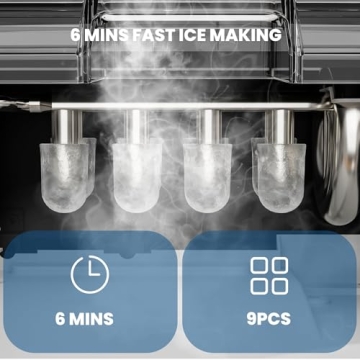 Compact Portable Ice Maker Machine for Fast Ice Production