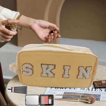 CpravhLics Stylish Portable Makeup Bag - Perfect Gift!