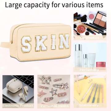 CpravhLics Stylish Portable Makeup Bag - Perfect Gift!