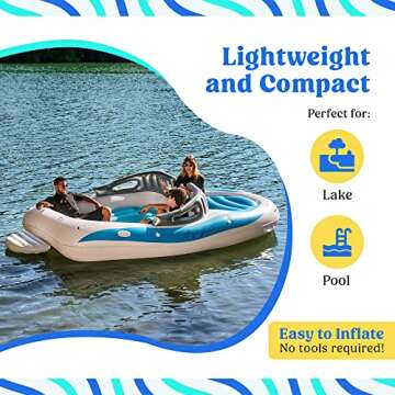 Aquayam Lake Floats for Adults Floating Island for Lake Inflatables Lake Toys for Adults and Family ...