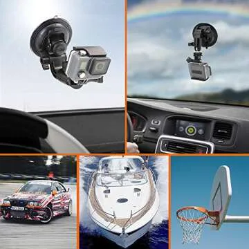Heavy Duty Camera Car Windshield Mount for All Cameras