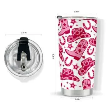 kdxpbpz Western Cowgirl Tumbler Western Cowgirl Gifts 20oz Insulated Stainless Steel Tumbler Cowboy Boots Disco Mug Cup Western Accessories Country Girl Gifts Mothers Day Birthday Gifts