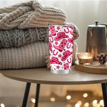 kdxpbpz Western Cowgirl Tumbler Western Cowgirl Gifts 20oz Insulated Stainless Steel Tumbler Cowboy Boots Disco Mug Cup Western Accessories Country Girl Gifts Mothers Day Birthday Gifts