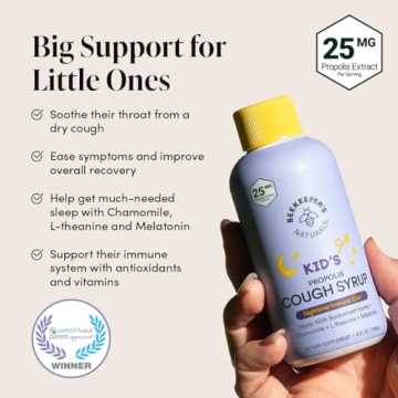 Kids Propolis Cough Syrup with Elderberry for Nighttime Health