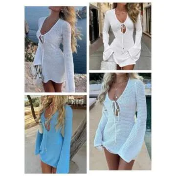 Stylish ANRABESS Women's Crochet Swim Cover Up for Summer Beach Enjoyment