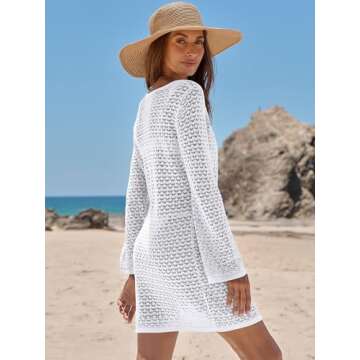 ANRABESS Women's Crochet Swim Cover Up for Summer Fun
