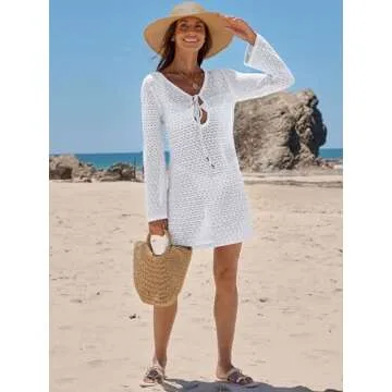 ANRABESS Women's Crochet Swim Cover Up for Summer Fun