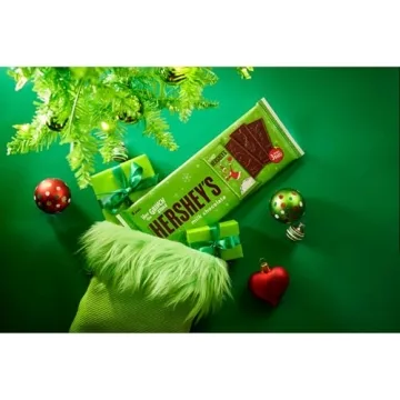HERSHEY'S Grinch Milk Chocolate Christmas Bars - 6 Count