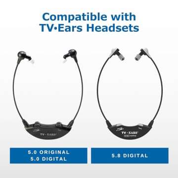 TV · EARS Genuine Replacement Earbud Tips for Original 4 Pairs, Digital & 5.8 Digital TV Ears Headsets, 1 Year Supply of Ear Tips Replacement, Gray