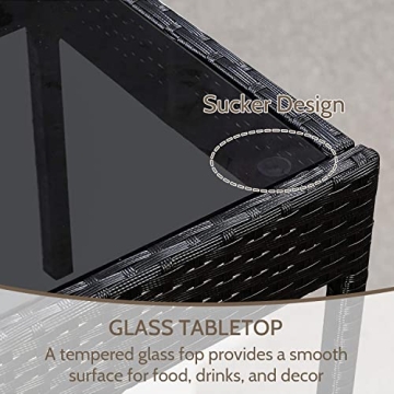 FDW 4-Piece Rattan Patio Set for Outdoor Elegance