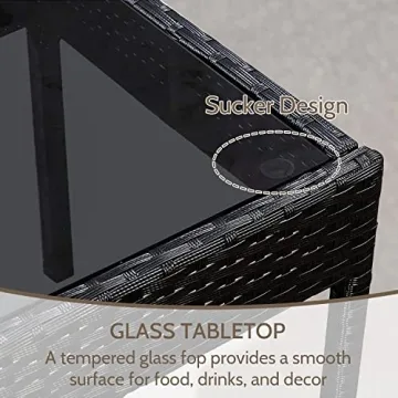 FDW 4-Piece Rattan Patio Set for Outdoor Elegance