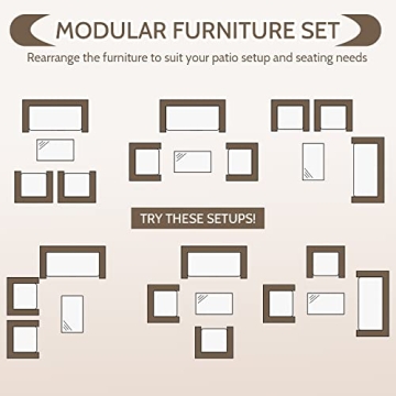 FDW 4-Piece Rattan Patio Set for Outdoor Elegance