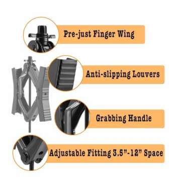 EPOARTIST Camper Wheel Chock Stabilizer 2 Sets, RV Wheel Immobilizers for Travel Trailer Tire Chocks, Tire Lock. Mast Have Dual Axle Trailer Accessories for Fifth Wheel. Heavy Duty, Anti Movement