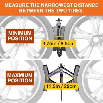 EPOARTIST Camper Wheel Chock Stabilizer 2 Sets, RV Wheel Immobilizers for Travel Trailer Tire Chocks, Tire Lock. Mast Have Dual Axle Trailer Accessories for Fifth Wheel. Heavy Duty, Anti Movement