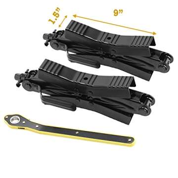 EPOARTIST Camper Wheel Chock Stabilizer 2 Sets, RV Wheel Immobilizers for Travel Trailer Tire Chocks, Tire Lock. Mast Have Dual Axle Trailer Accessories for Fifth Wheel. Heavy Duty, Anti Movement