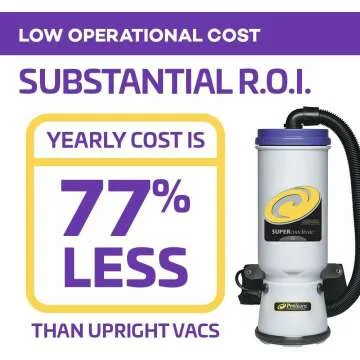 ProTeam Backpack Vacuum with HEPA Filtration, 10 Quart
