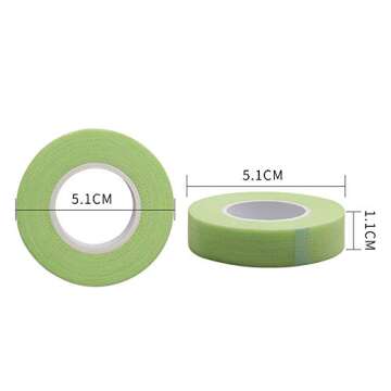 6pcs Lash Tape for Eyelash Extensions: Breathable, Microporous Fabric, Silicone Gel, Cross Texture, ...
