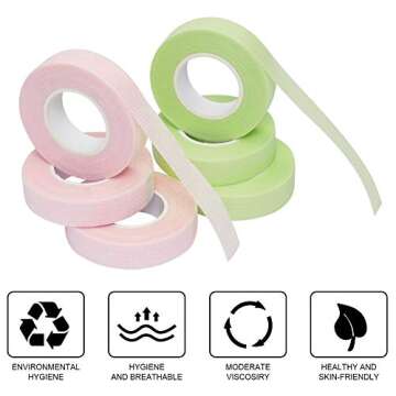 Breathable 6pcs Lash Tape for Comfortable Eyelash Extensions