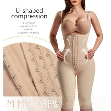 M MYODRESS Faja Body Shaper Curvy Fajas Colombianas Postparto Post Surgery Compression Garment After...