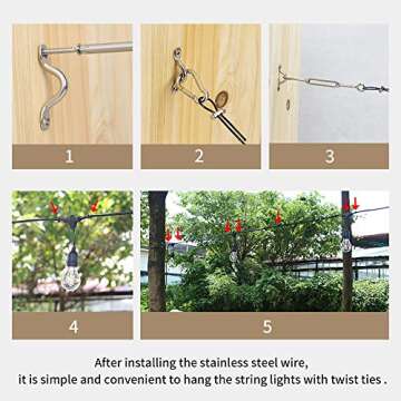 YQL Outdoor Lights Hanging Kit for Easy Decor