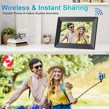 YunQiDeer 8-Inch WiFi Digital Photo Frame with Touch Screen