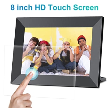 YunQiDeer 8-Inch WiFi Digital Photo Frame with Touch Screen