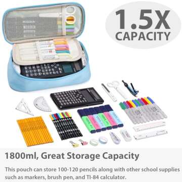 SPACEMATE Pencil Case Pouch Bag School Supplies for Girls and Boys, Large Big Capacity Aesthetic Pen...