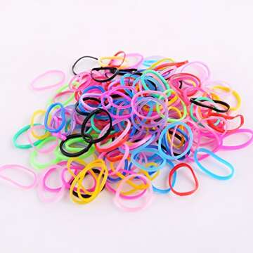 Multi Candy Color Baby Girl's Kids Hair Holder Hair Ties Elastic Rubber Bands,1000pcs