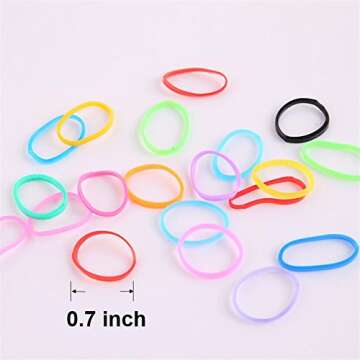 Multi Candy Color Baby Girl's Kids Hair Holder Hair Ties Elastic Rubber Bands,1000pcs