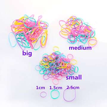 Multi Candy Color Baby Girl's Kids Hair Holder Hair Ties Elastic Rubber Bands,1000pcs