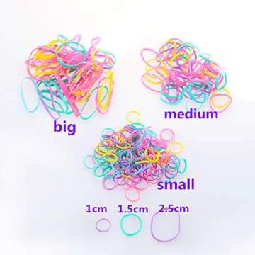 Multi Candy Color Baby Girl's Kids Hair Holder Hair Ties Elastic Rubber Bands,1000pcs
