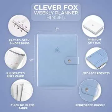 Clever Fox Weekly Planner Binder – Goal Setting Planner for Time Management & Weekly Tasks – Wor...