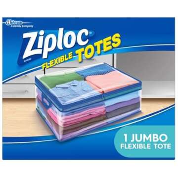 Ziploc Flexible Totes Jumbo Storage Bag,1 CT (Pack of 5)