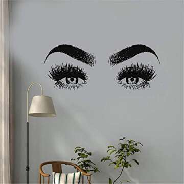 Stunning Lash Decor Eyelash Wall Stickers for Salon Spaces