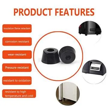 TopPerfekt 120 Pieces Soft Cutting Board Rubber Feet with 304 Stainless Steel Screws, 0.31 x 0.59 (HD), Not Slip, Non Marking, Anti-Skid, Fine Grips for Furniture, Electronics and Appliances