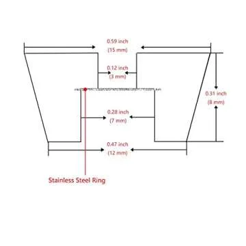 TopPerfekt 120 Pieces Soft Cutting Board Rubber Feet with 304 Stainless Steel Screws, 0.31 x 0.59 (HD), Not Slip, Non Marking, Anti-Skid, Fine Grips for Furniture, Electronics and Appliances