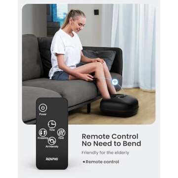 RENPHO Foot Massager Machine with Heat, FSA HSA Approved Products Only, Foot Massager for Circulation and Pain Relief, Christmas Gifts, Size Up to 11