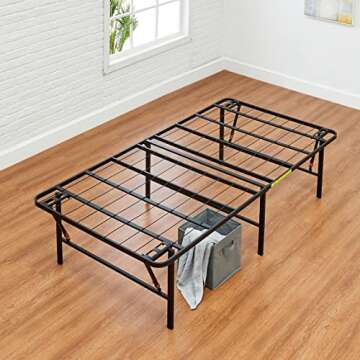 Amazon Basics Bed Frame with Storage, Foldable Metal Platform, Sturdy Steel, No Box Spring Needed, 1...