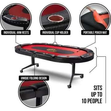 Triton Premium Poker Table for 10 Players - Luxurious Experience