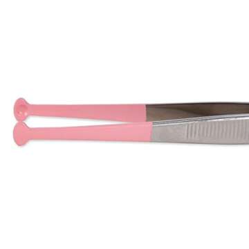 RSVP International Endurance Kitchen Baking/Decorating Collection Culinary Straight Tweezer Tongs, S...