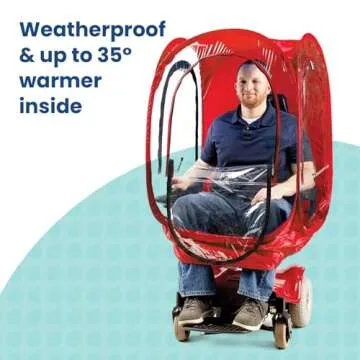 WeatherPod® The Original Shark Tank ChairPod® Pop-Up Pod - 1 Person Wearable Pod for Wheelchairs, Folding Chairs, Camping Chairs - Offers Protection from the Wind, Rain, & Cold - Chair Tent for Sports